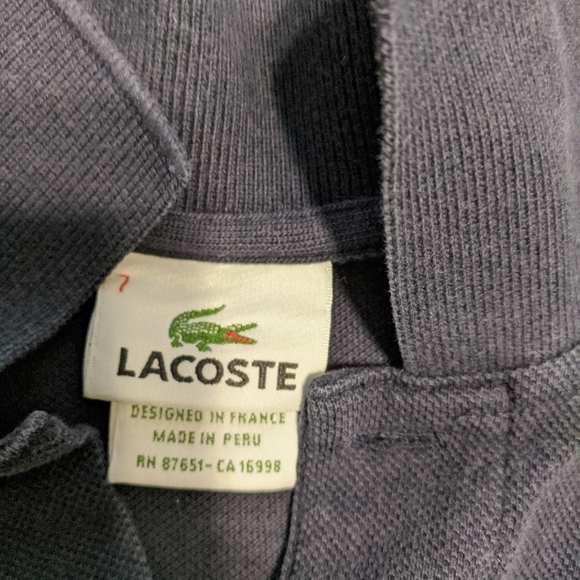 Lacoste navy polo size 7 us XL - Picture 2 of 4